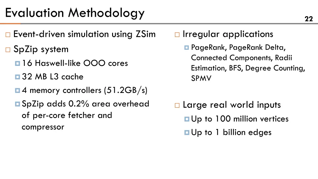 evaluation methodology