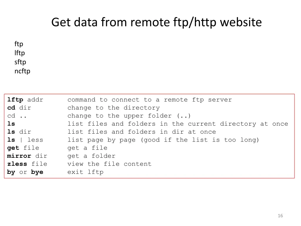 get data from remote ftp http website