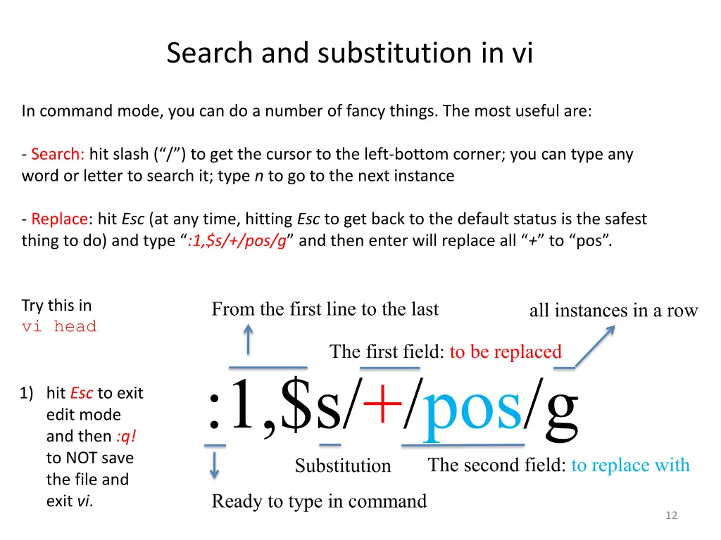 search and substitution in vi