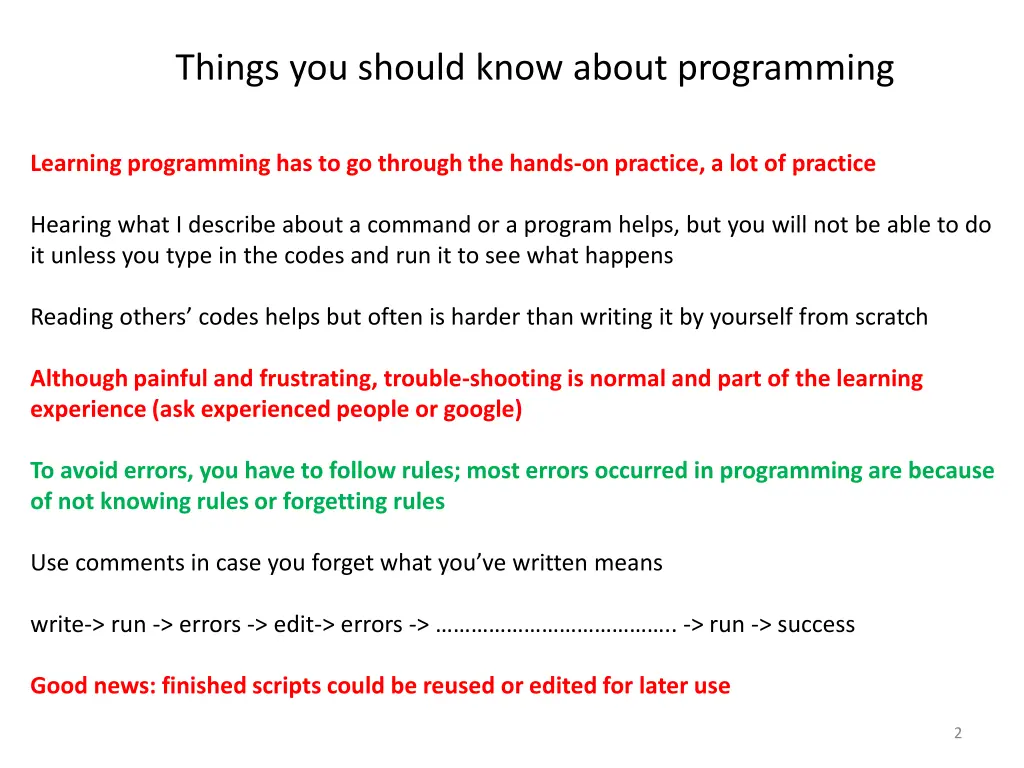 things you should know about programming