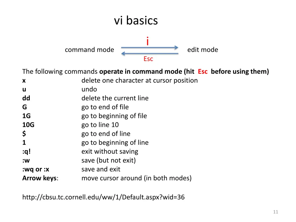 vi basics