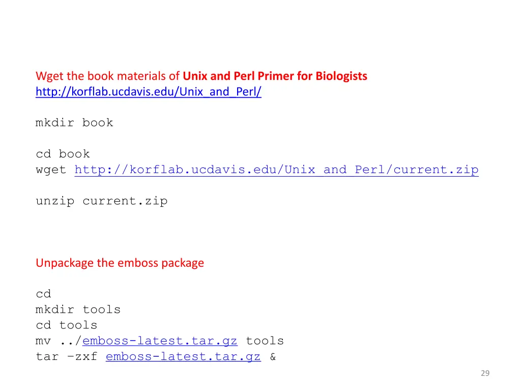 wget the book materials of unix and perl primer