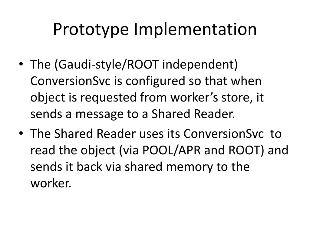 prototype implementation