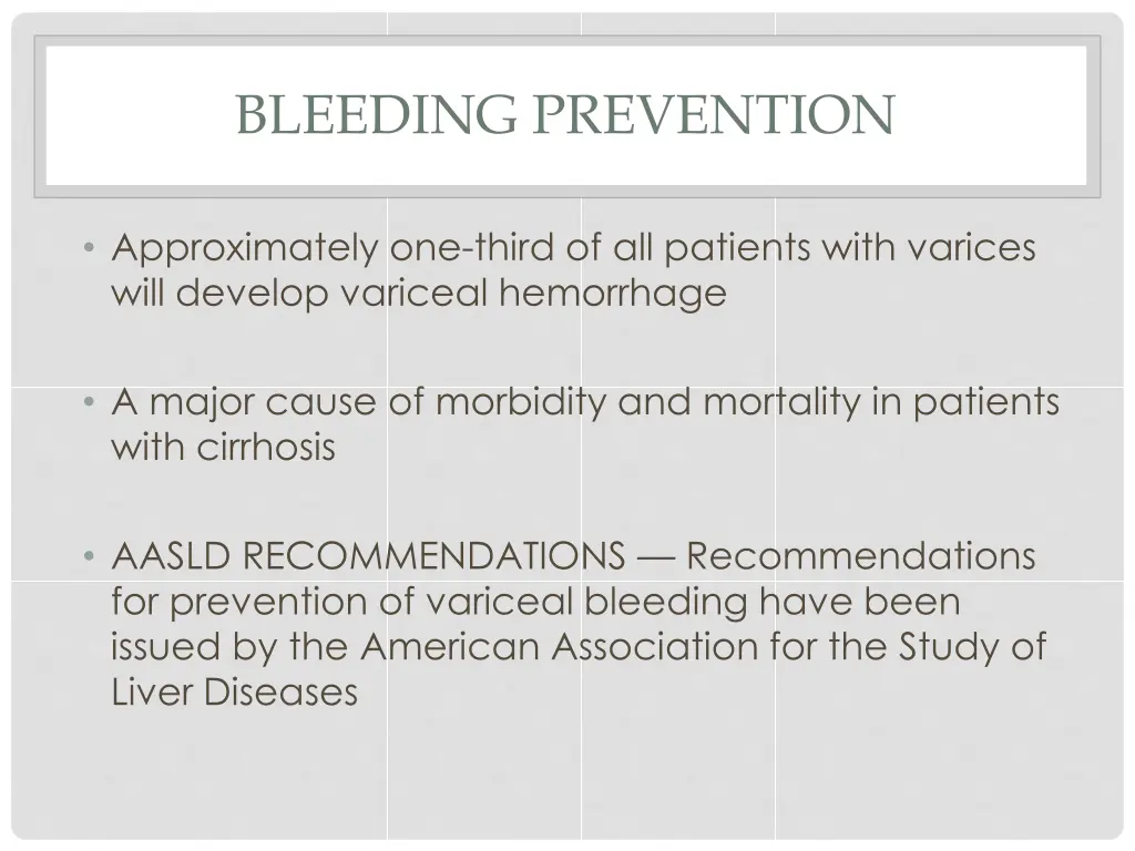 bleeding prevention