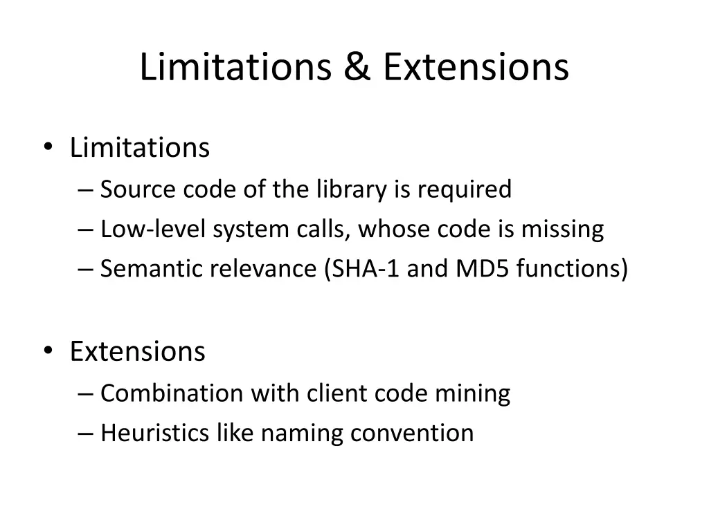 limitations extensions