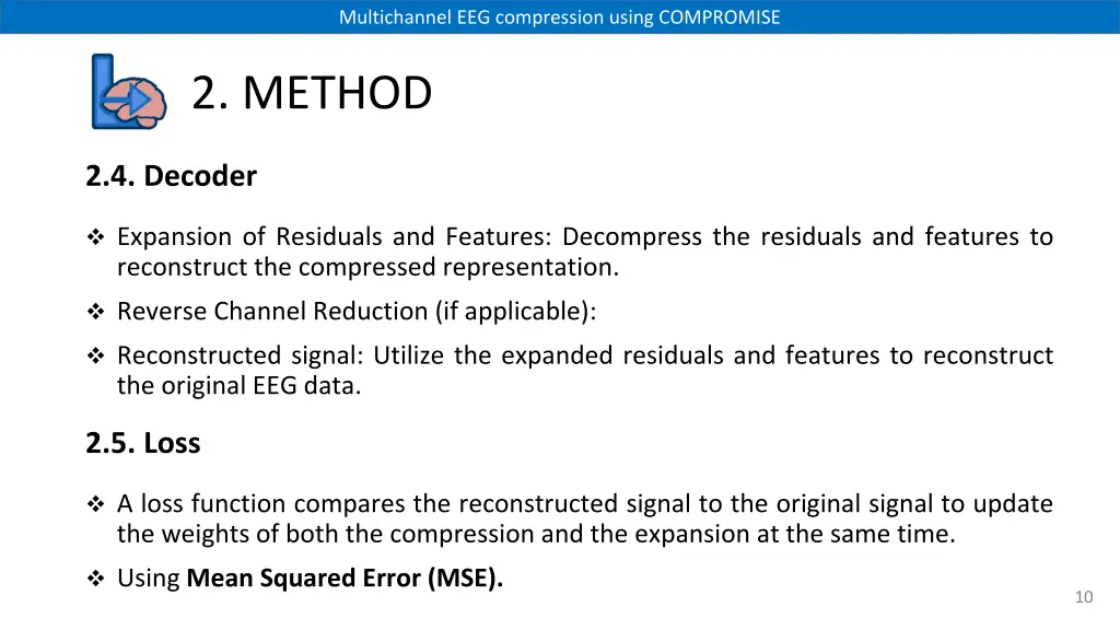 multichannel eeg compression using compromise 9