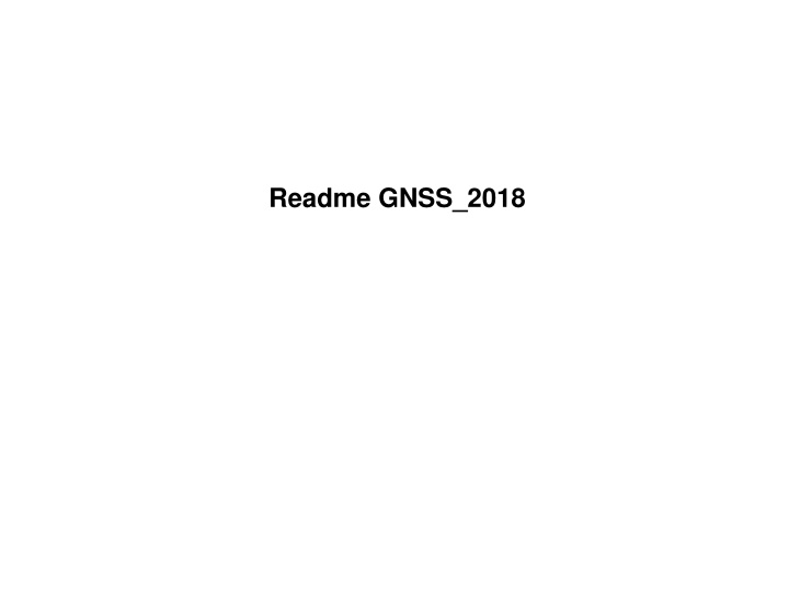 readme gnss 2018