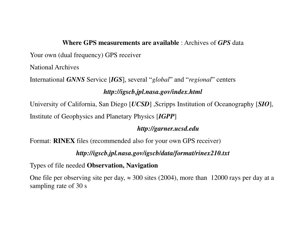 where gps measurements are available archives