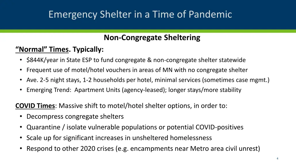 emergency shelter in a time of pandemic 1