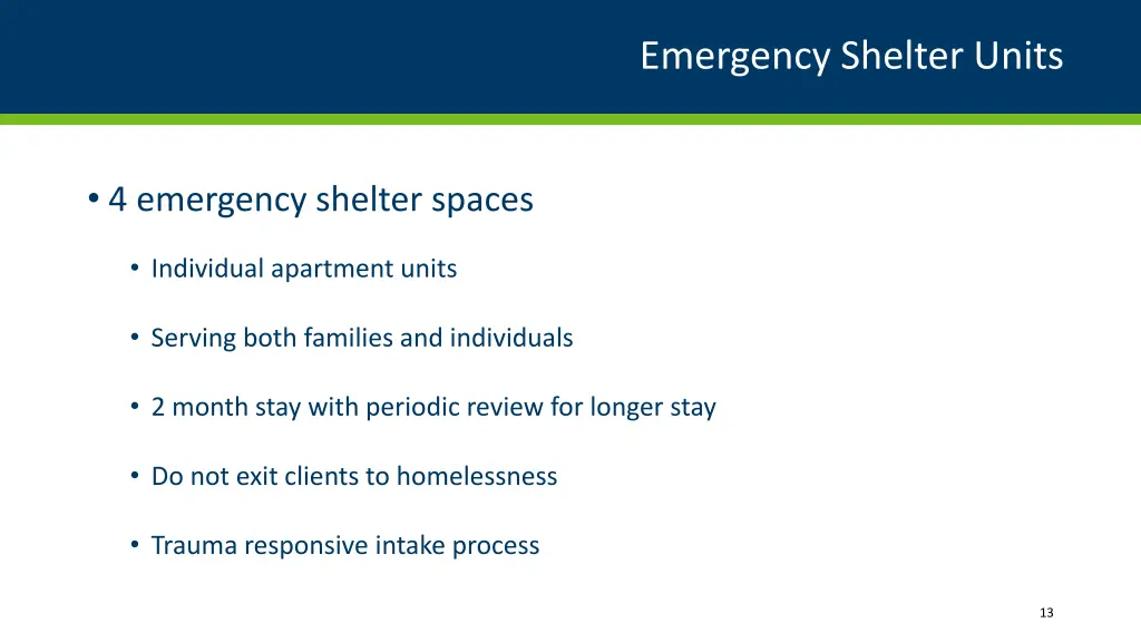 emergency shelter units