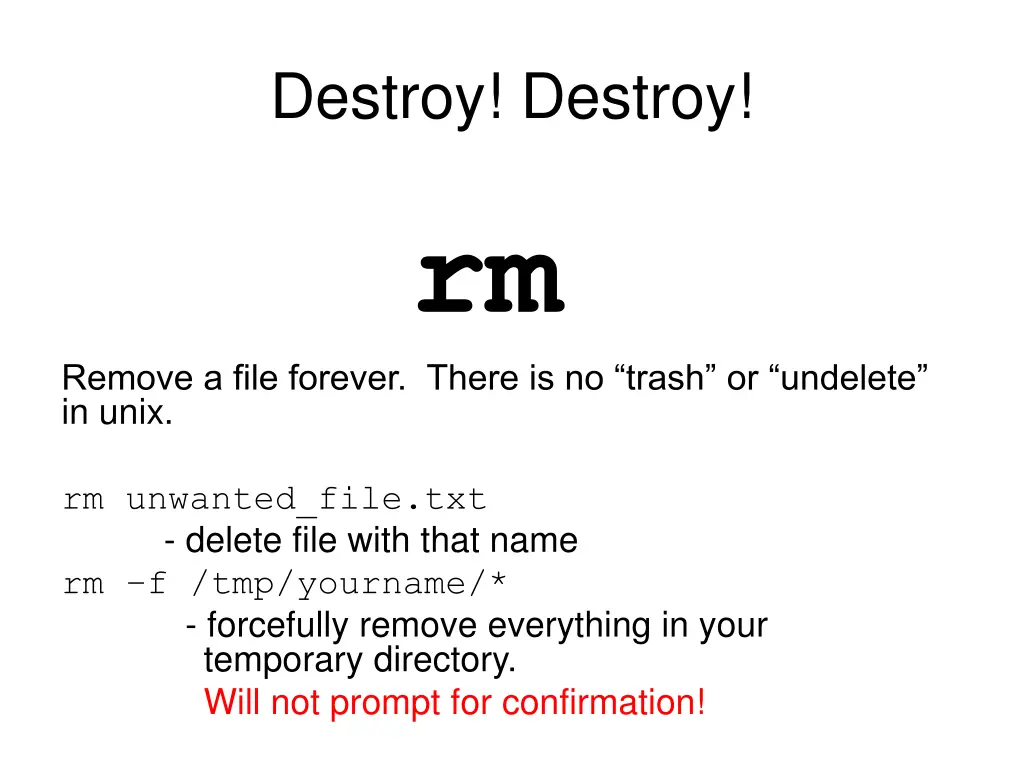 destroy destroy