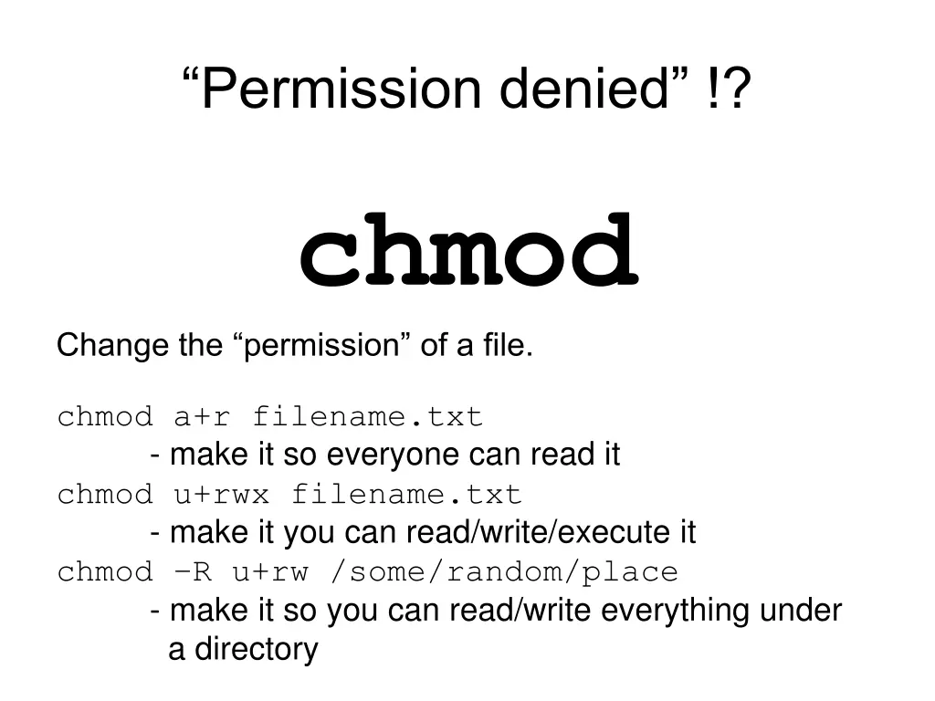 permission denied