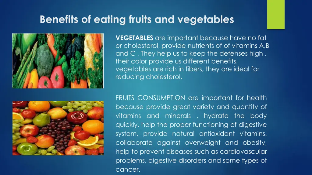benefits of eating fruits and vegetables