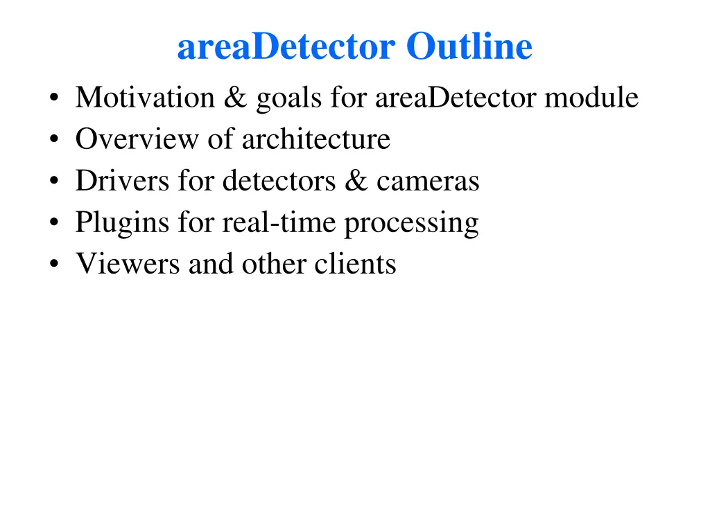 areadetector outline