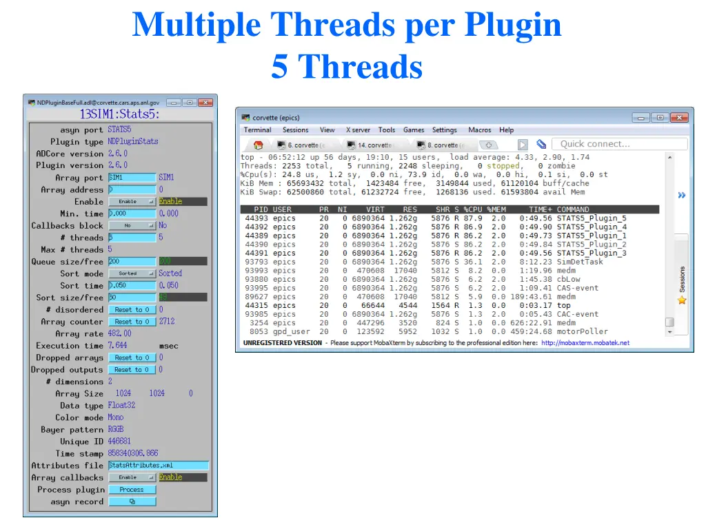 multiple threads per plugin 5 threads