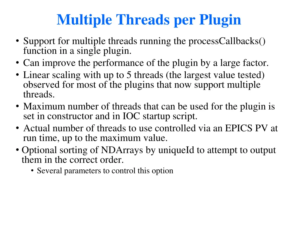 multiple threads per plugin