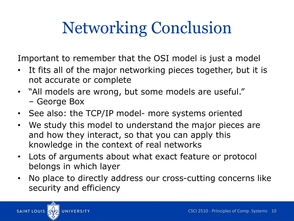 networking conclusion