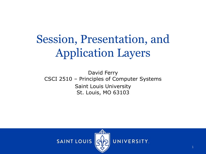 session presentation and application layers