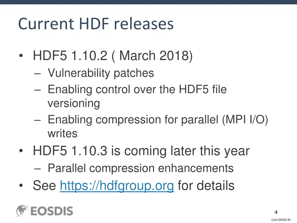 current hdf releases 1