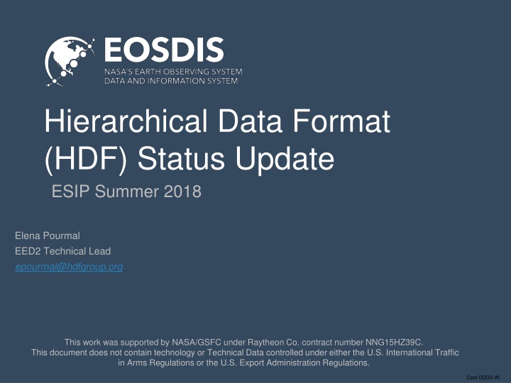 hierarchical data format hdf status update esip