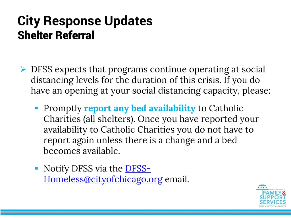 city response updates shelter referral 2