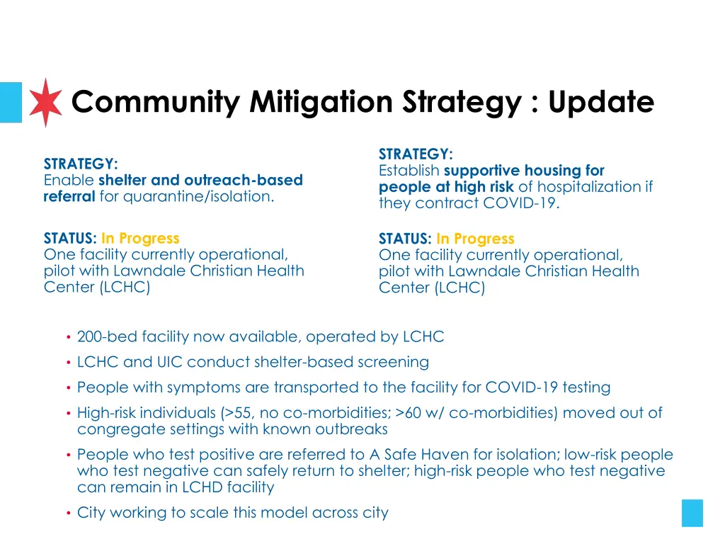 community mitigation strategy update 1