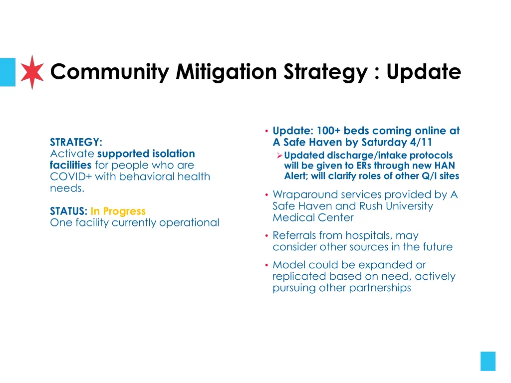 community mitigation strategy update