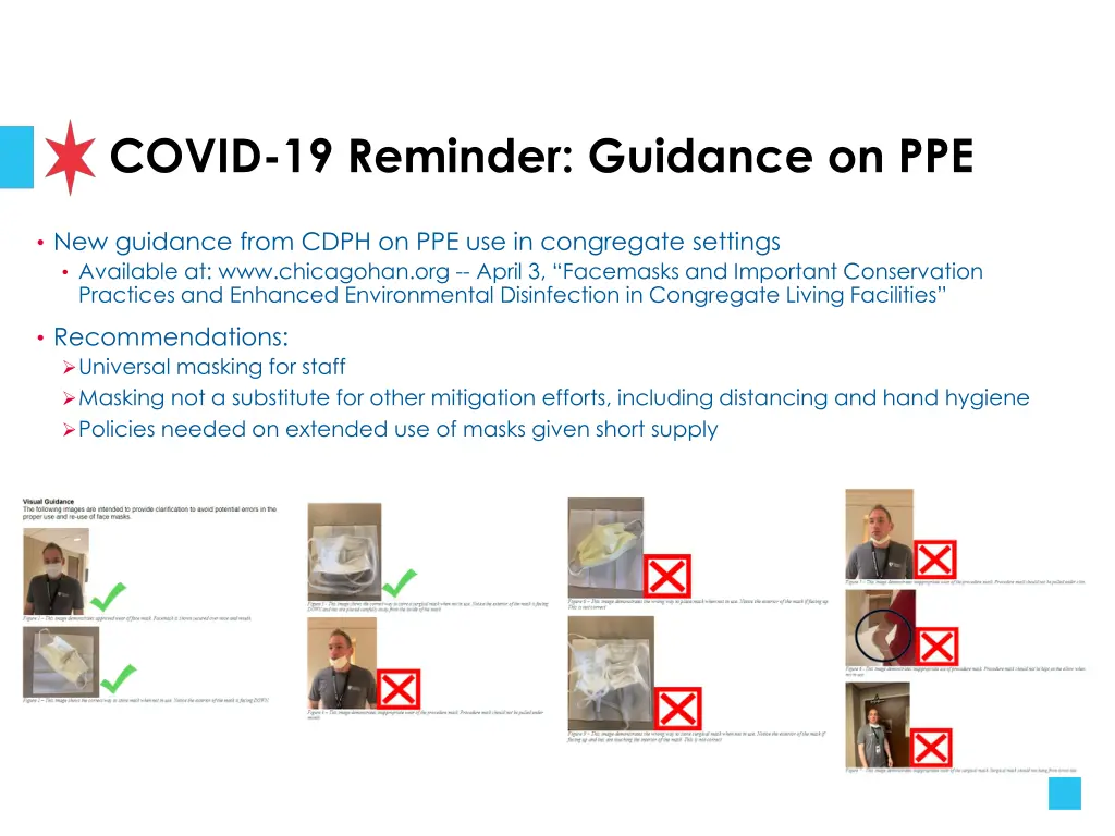 covid 19 reminder guidance on ppe