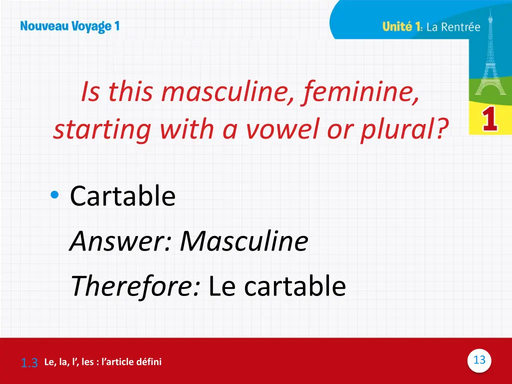 is this masculine feminine starting with a vowel 7