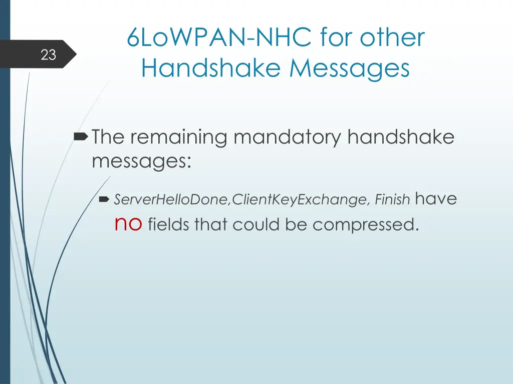 6lowpan nhc for other handshake messages