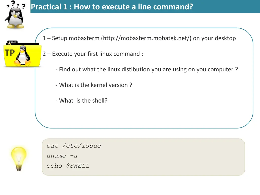 practical 1 how to execute a line command 1