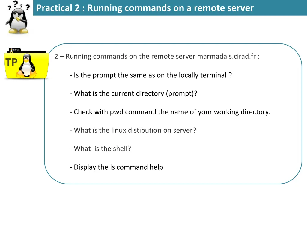 practical 2 running commands on a remote server 1