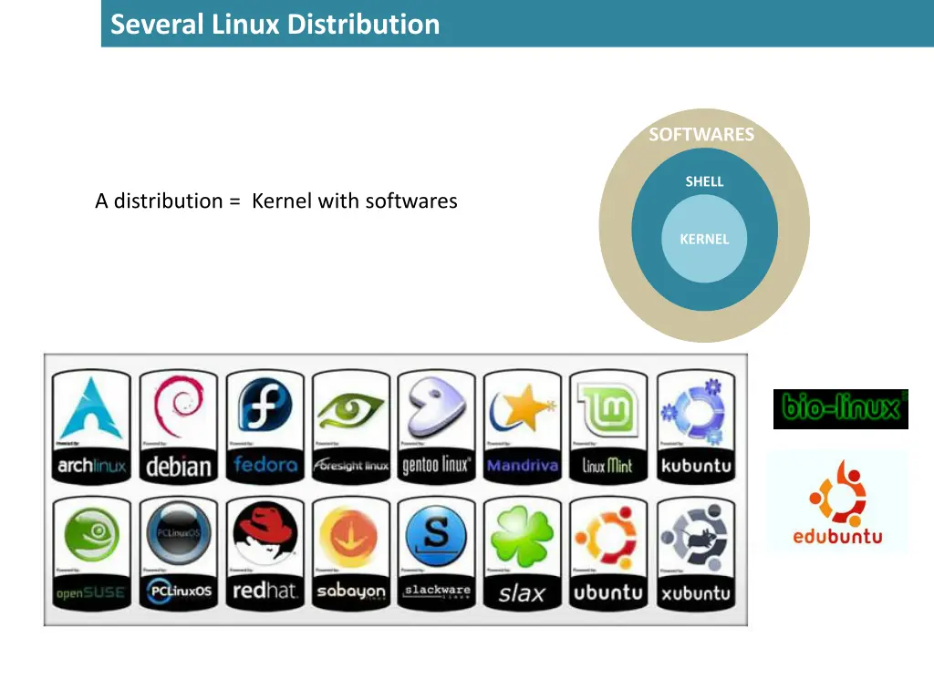 several linux distribution