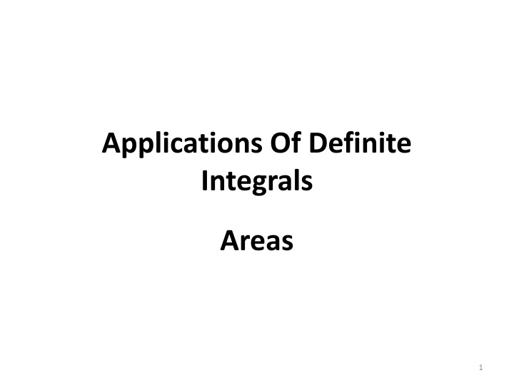 applications of definite integrals