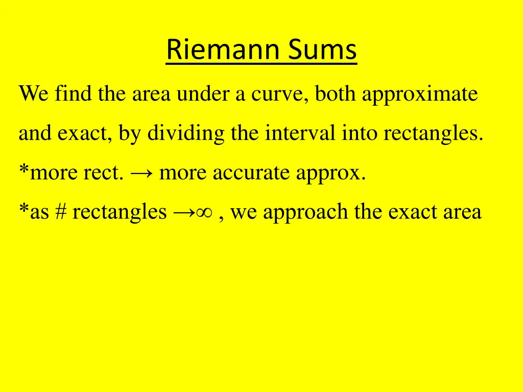 riemann sums