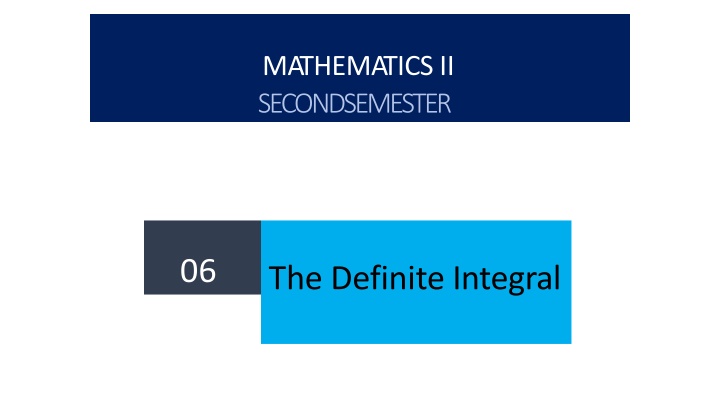 mathematicsii secondsemester