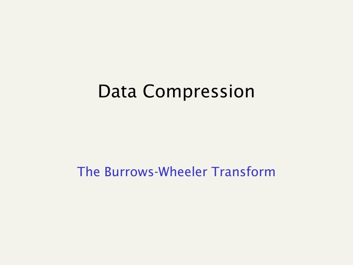 data compression