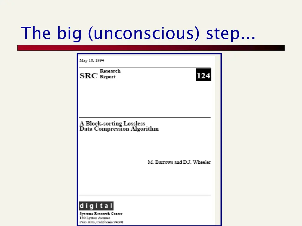 the big unconscious step