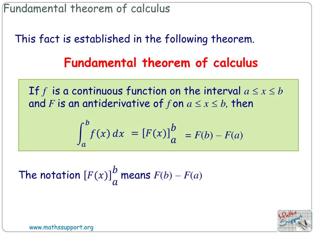 fundamental theorem of calculus 1