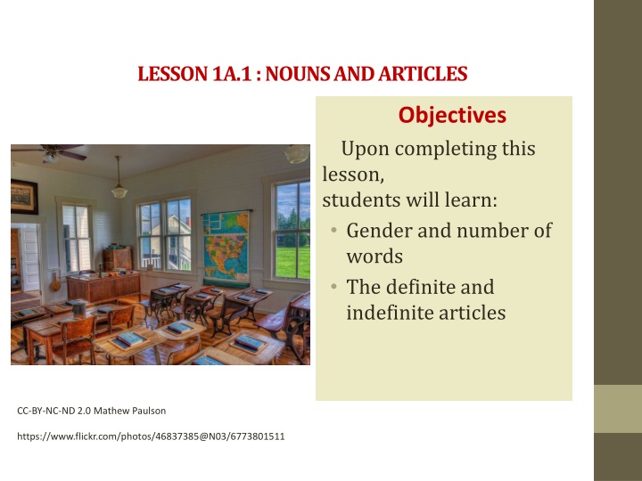 lesson 1a 1 nouns and articles