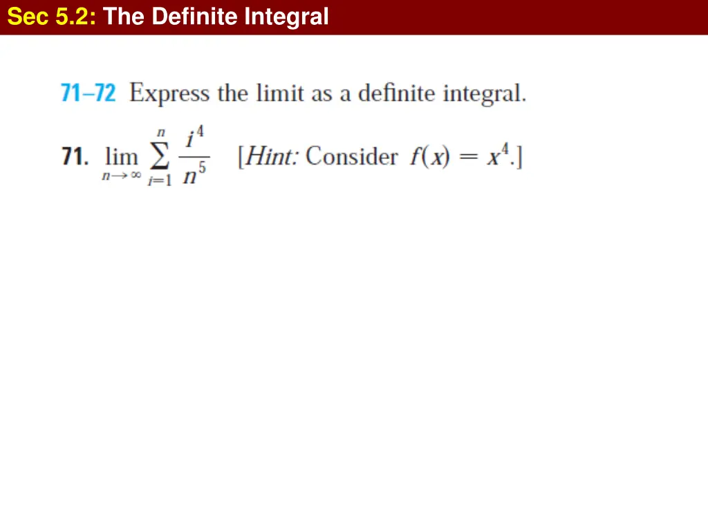 sec 5 2 the definite integral 11