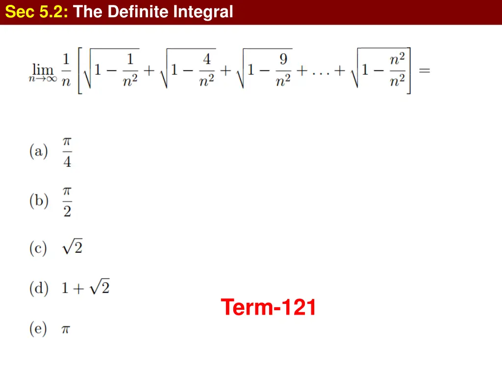 sec 5 2 the definite integral 12