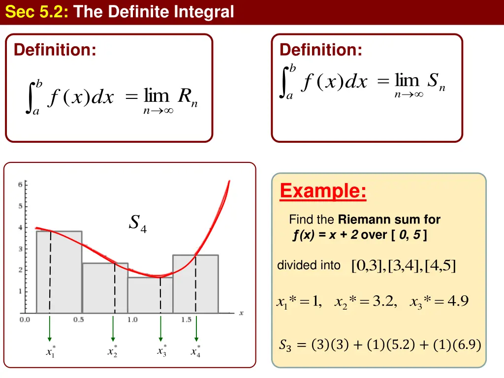 sec 5 2 the definite integral 14