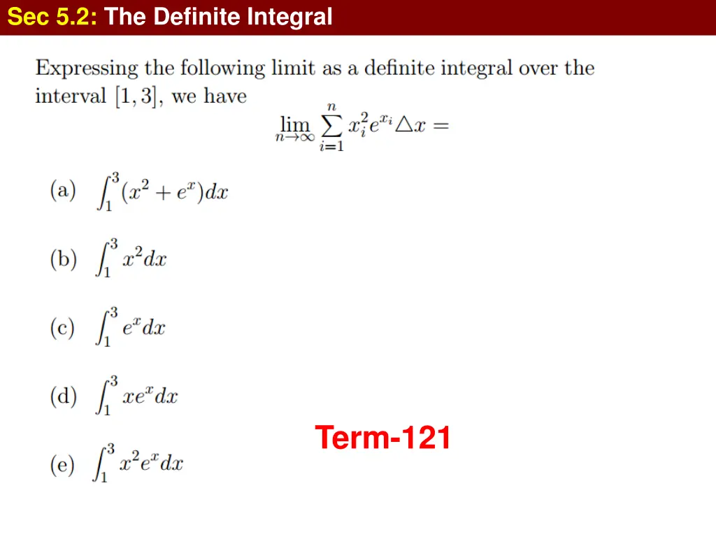 sec 5 2 the definite integral 7