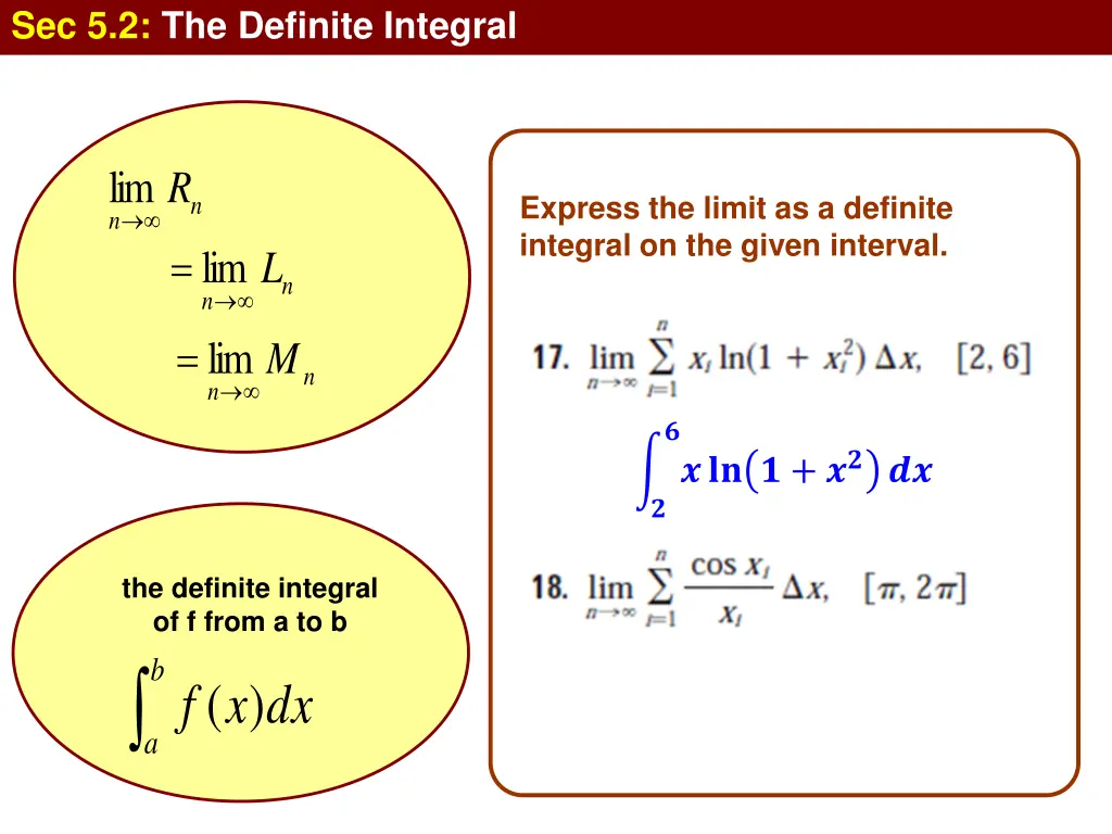 sec 5 2 the definite integral 8