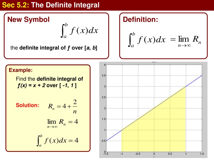 sec 5 2 the definite integral