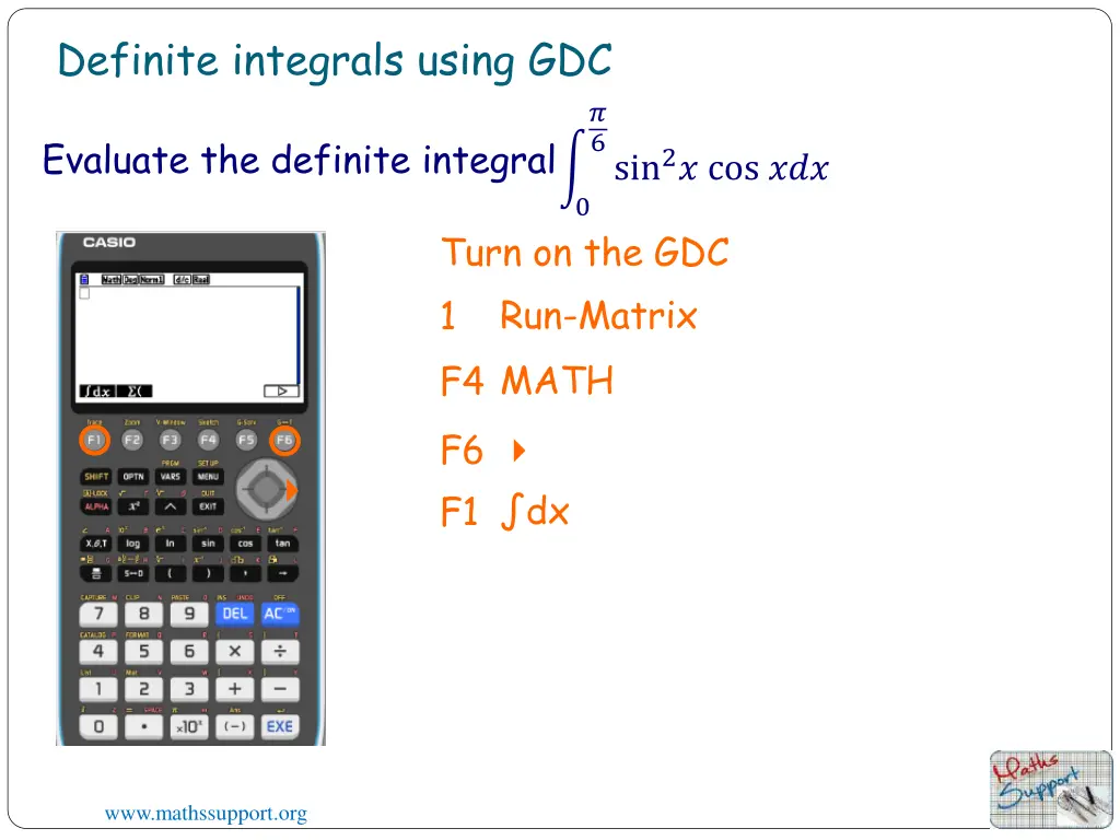 definite integrals using gdc 10