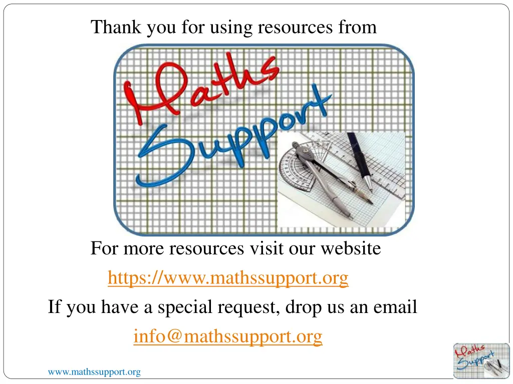 thank you for using resources from