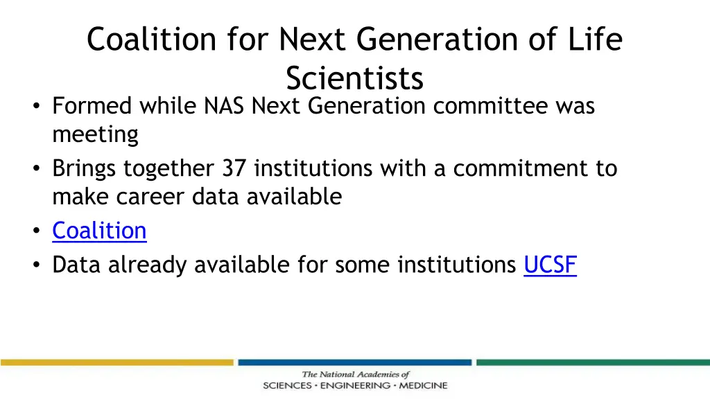 coalition for next generation of life scientists