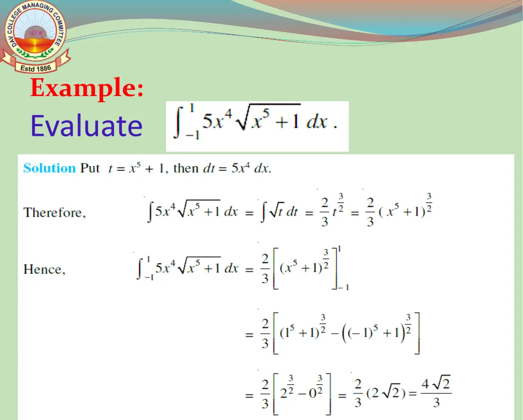 example evaluate